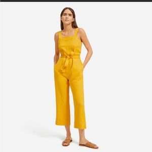 The Linen Square-Neck Jumpsuit by Everlane Sz 2